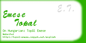 emese topal business card
